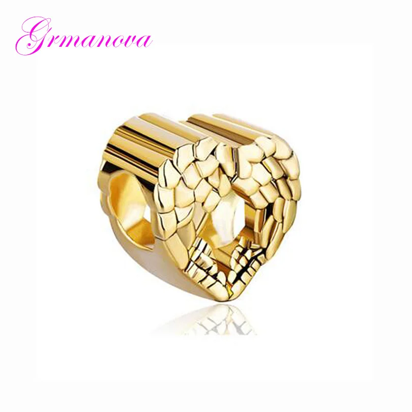 

Golden Heart-shaped wings feather zinc alloy charm beads DIY handmade jewelry accessories amulet Fit Pandora Bracelet Necklace
