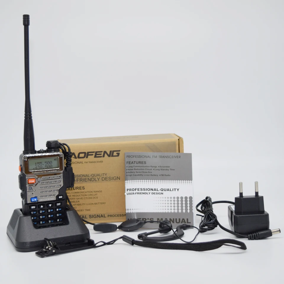 Портативная рация Baofeng UV 5RE Plus двухдиапазонный двухсторонний радиоприемник Pofung 5