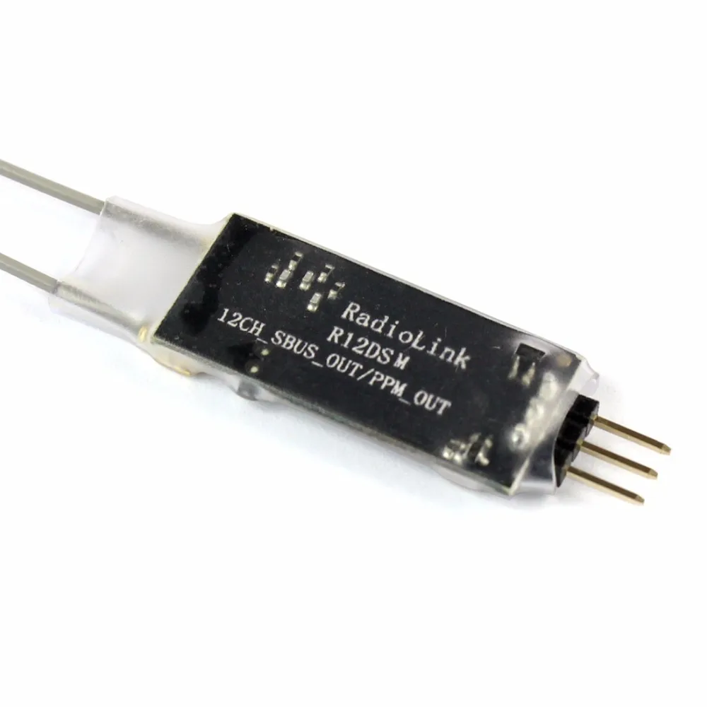 12 канальный мини приемник Radiolink R12DSM 2 4G 12CH RX FSS + DSSS широкоспектральные передатчики