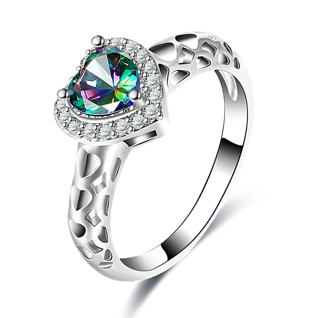 ROXI 18Styles Mysterious Rainbow Rings For Women Men CZ Purple Silver 