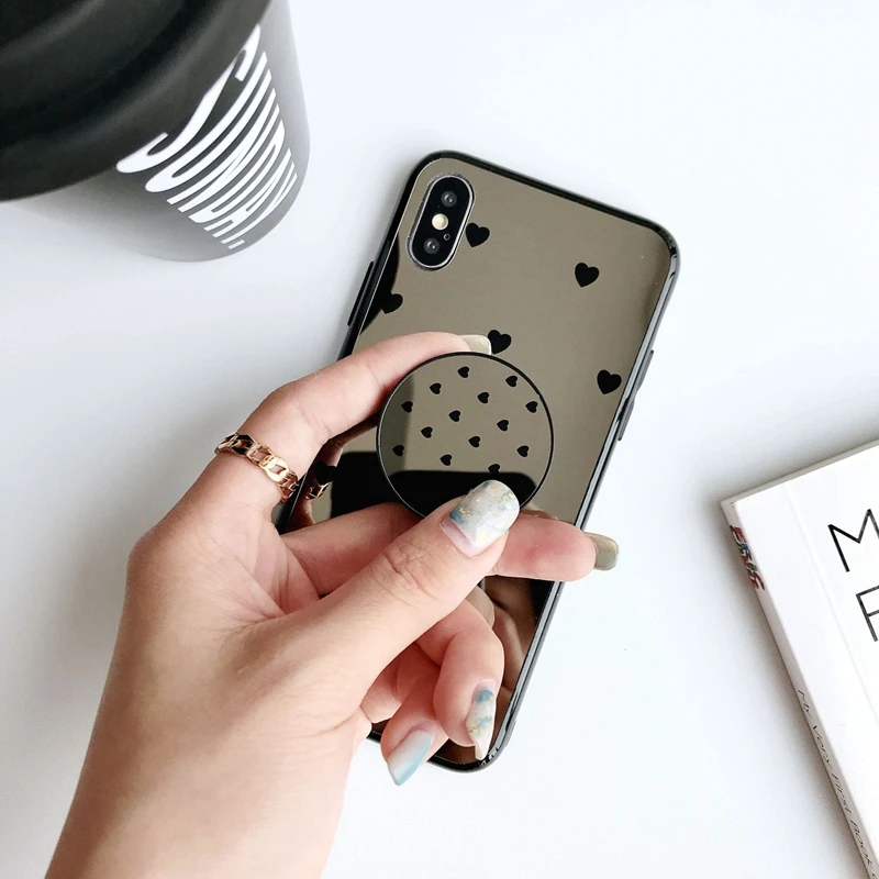 Ins/чехол для телефона с подставкой iphonexs max зеркальный чехол 8/7plus защитой от