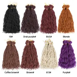 Leeons 6 шт./упак. длинные вьющиеся мини Locs синтетических косы волос канекалон популярных косы стилей дреды для Для женщин