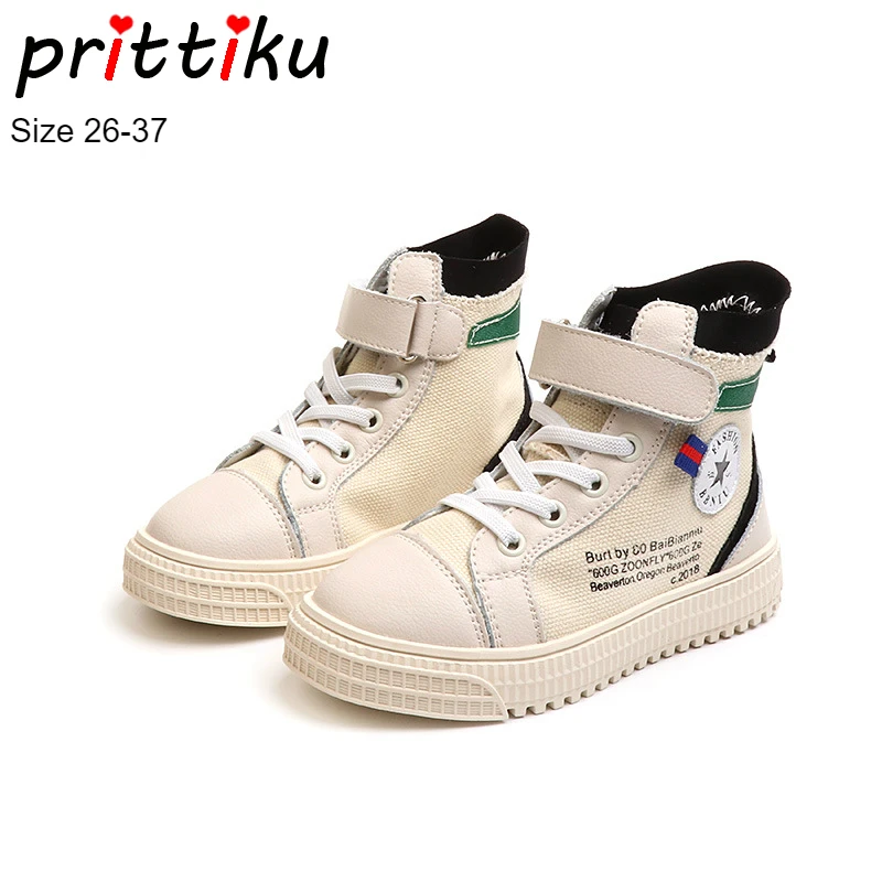 

Autumn 2018 Boys Girls High Top Canvas Fashion Sneakers Children Sport School Trainers Toddler/Little/Big Kid Street Dance Shoes