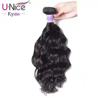 UNice Hair Kysiss Series บาทธรรมชาติ Wave 8-26 นิ้วผมมนุษย์ Extensions Unproeded Virgin Hair Bundles 1PCS