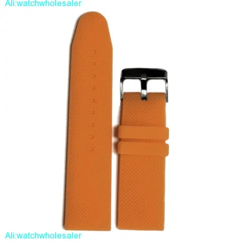26mm Coffee Brown Silicone Jelly Rubber Unisex Watch Band Straps WB1062K26JB