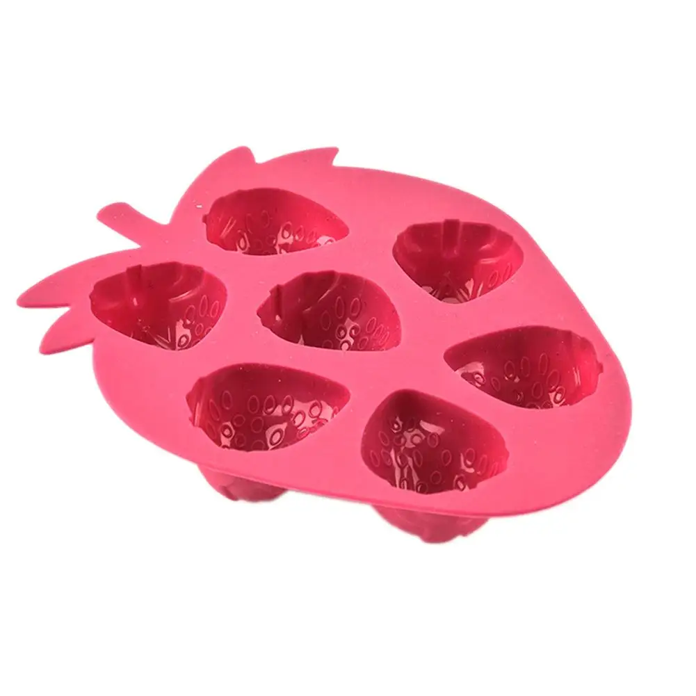 

Seven Stereo Small Strawberry Fondant Chocolate Cake Mould Silicone Rubber DIY Baking Tools Strong Flexibility Easy Clean