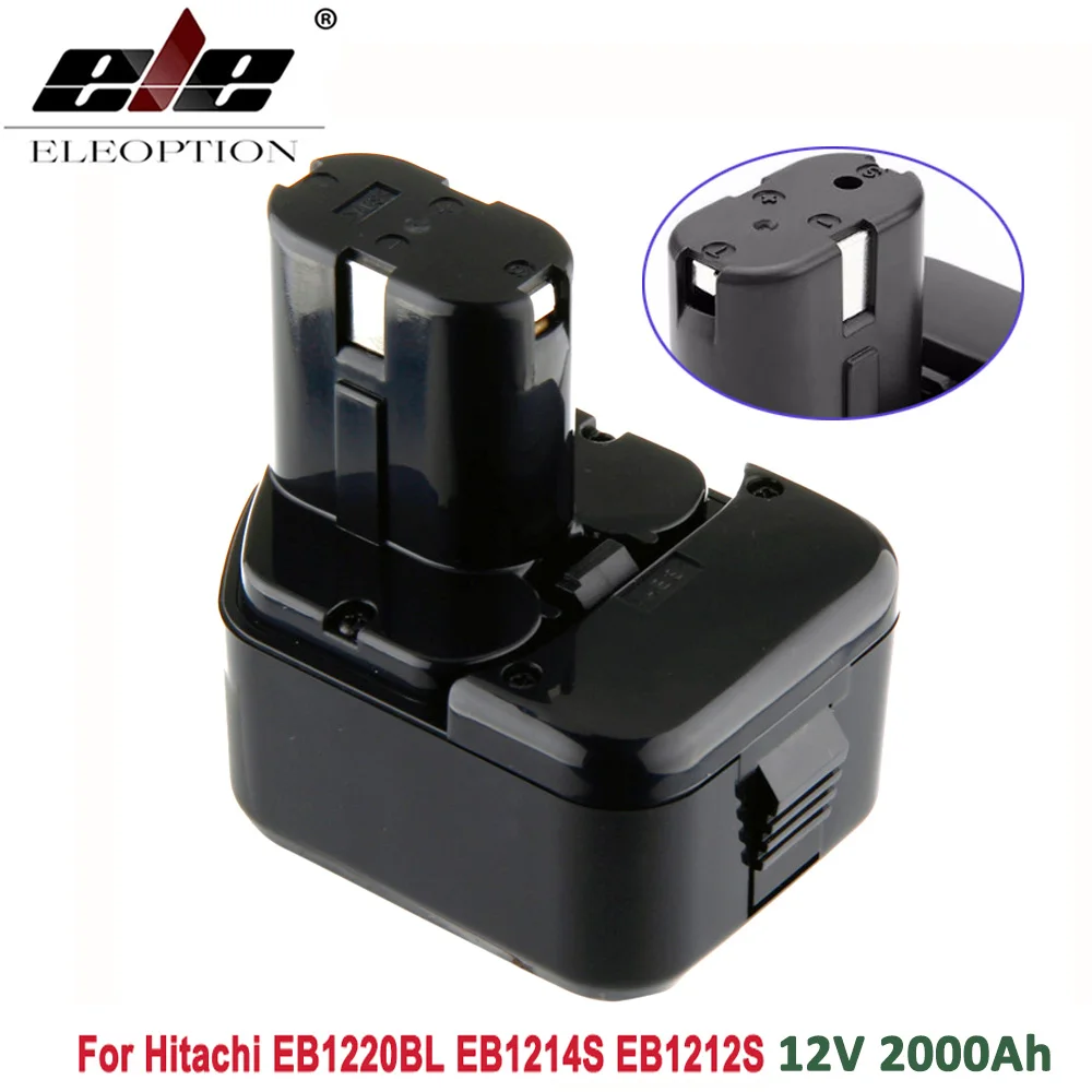 Acheter ELEOPTION Haute Qualité 2000mAh 12V 2.0Ah Batterie pour Hitachi EB1214S 12V EB1220BL EB1212S WR12DMR CD4D DH15DV C5D, DS 12DVF3
