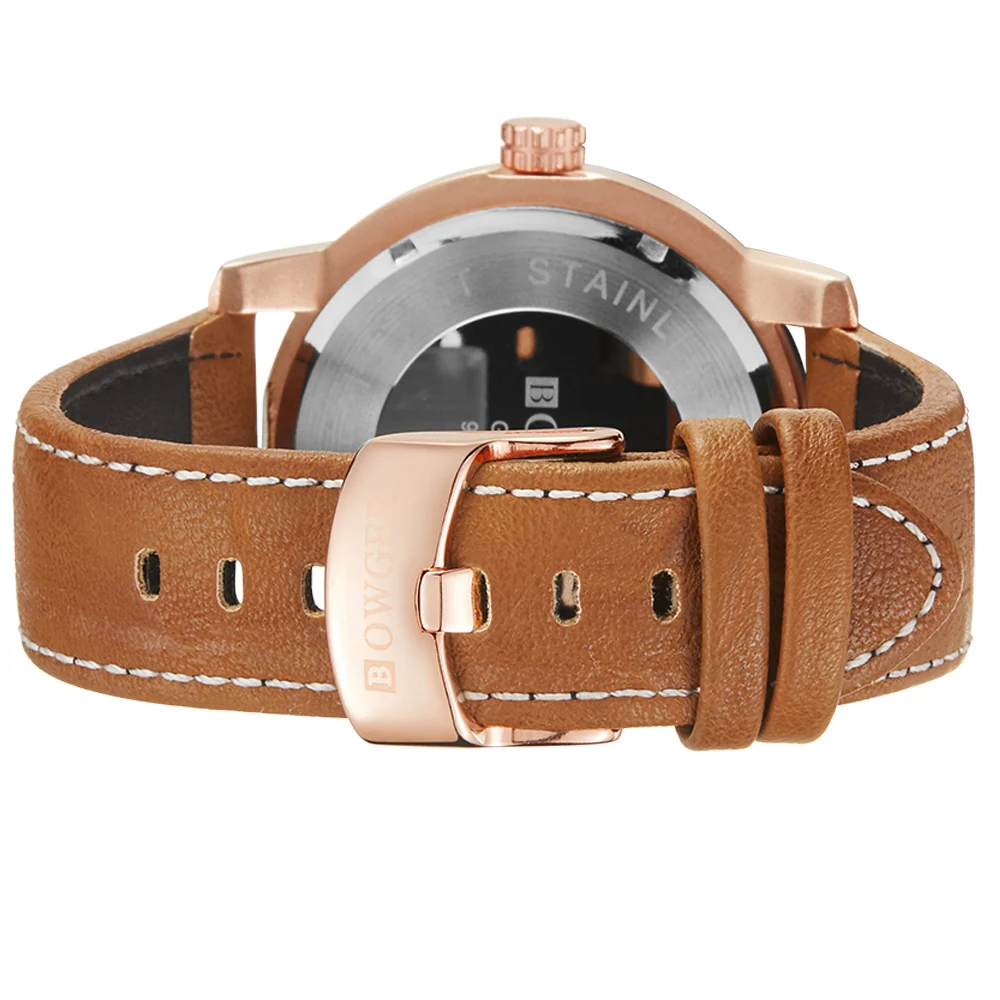 BOWGER Luxury Brand Men Analog Digital Leather Sports Watches Men's Army Military Watch Man Quartz Clock Relogio Masculino (5)