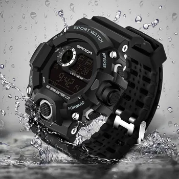 

Luxury Fashion Sport Watch Men LED Digital Watches 30m Waterproof Man Relogio Masculino Military Clock Wristwatches gai