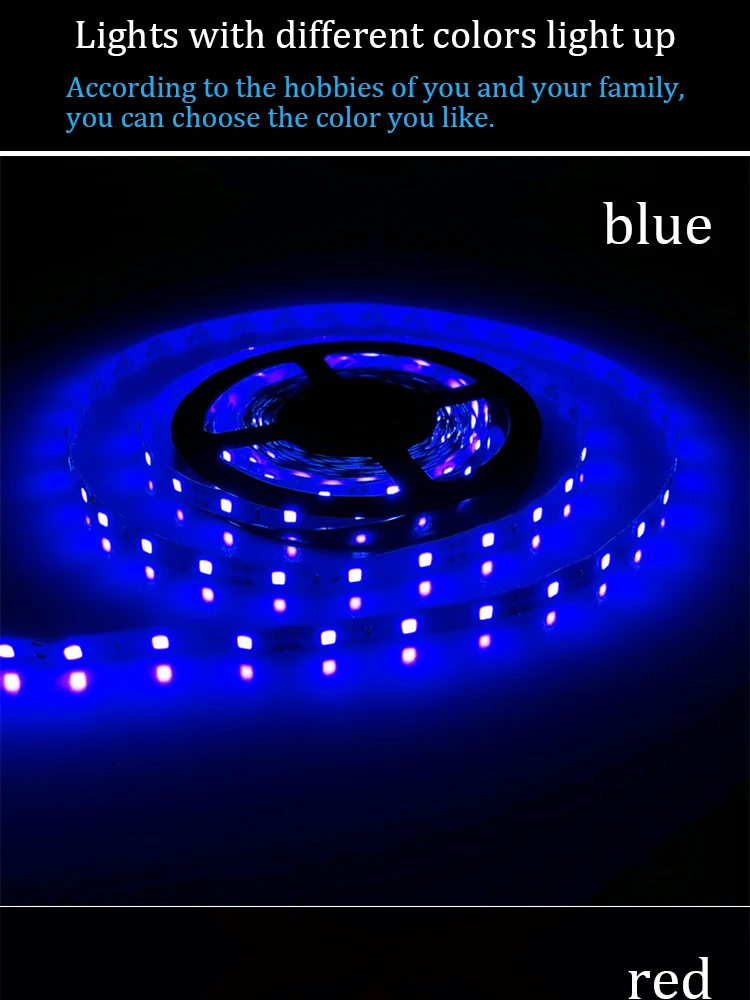 DC 5V 2835 Led Strip Waterproof USB power LED RGB Strip 60 pcs/M Suitable for Garden Living Room Decoration Multiple Color