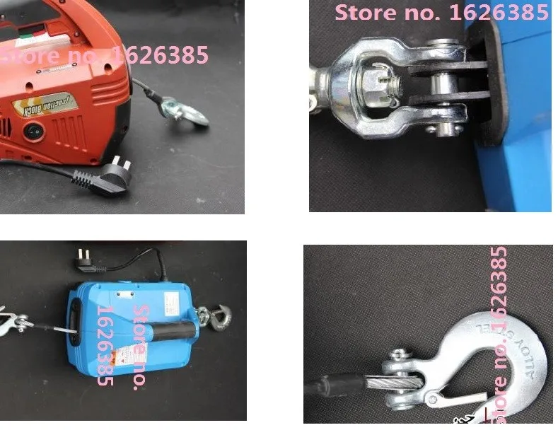 450 кг X 4,6 м 250 кг X 8 м переносная электрическая лебедка с беспроводной дистанционной ручной лебедкой Тяговый блок стальной трос лебедка Подъемная Лебедка