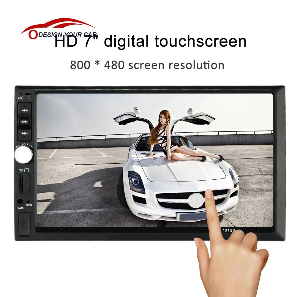  7 Inch 2 Din Autoradio MP5 Player Bluetooth Car Multimedia for VW Toyota Audi Golf Mazda Volkswagen with Rear View Camera Input 