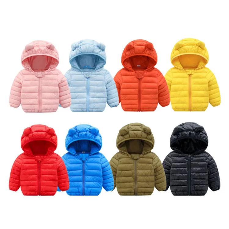 Fanfiluca Toddler Coat Black Hooded Warm Winter Coat Girls Cotton Waistcoat Infant For Baby Boy Jacket Kids Parka Outerwear001