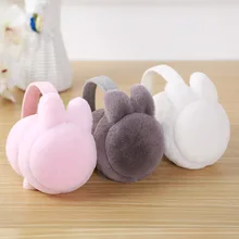 Новинка года, женские теплые меховые наушники на осень и зиму, женские наушники с искусственным кроличьим мехом, женские плюшевые наушники