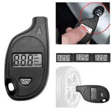 2018 New Gift Keychain Design Car Inside Tools Keychain Mini Tire Pressure Gauge LCD Electronic PSI, KPA ,BAR Tires Tester