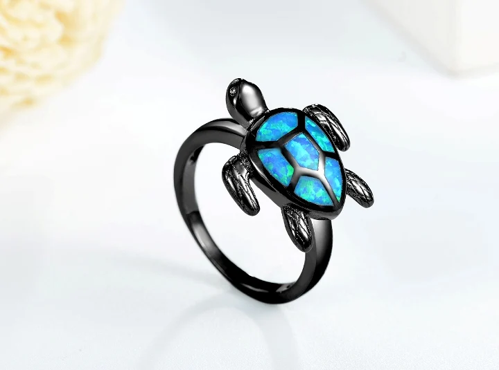 turtle opal ring black6