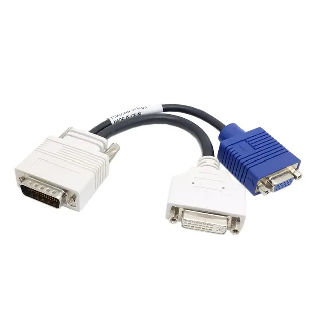 Special Price Workstation Computer DMS59 to DVI + VGA Splitter Adapter Converter GPU Graphics Card to Monitor Video Cable Cord Special Price Workstation Computer DMS59 to DVI + VGA Splitter Adapter Converter GPU Graphics Card to Monitor Video Cable Cord