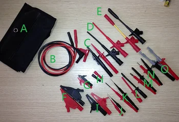 

Free shipping Multimeter Test Accessories Set DMM Test Tool Kits with Ultra flexiable Silicone cable