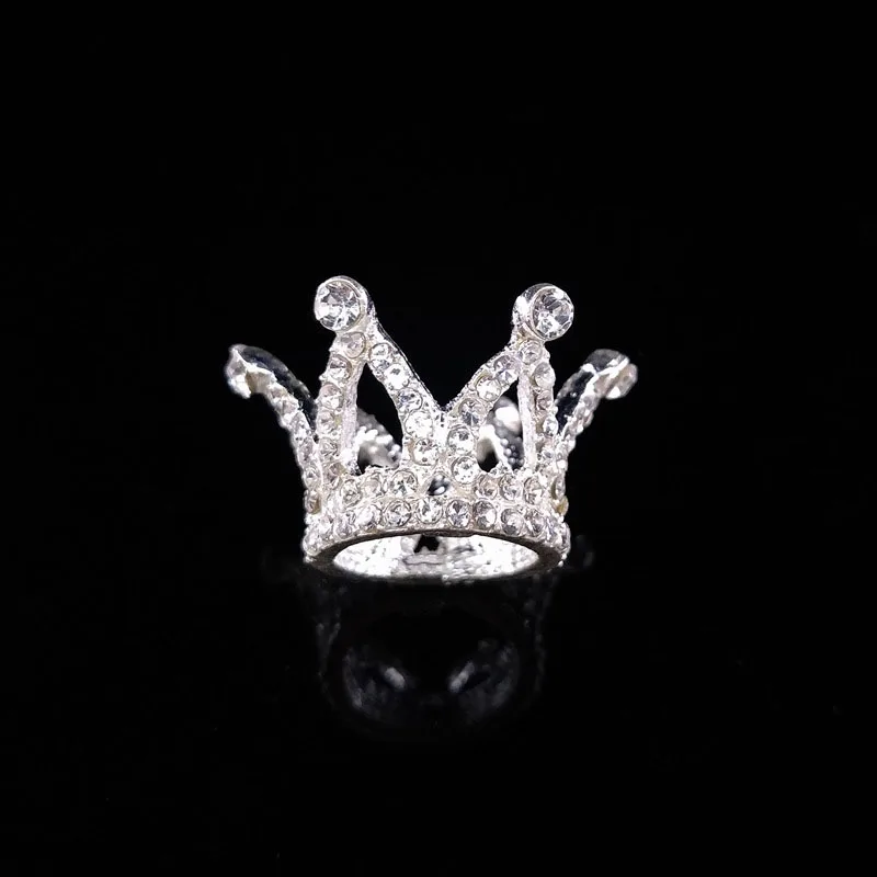 

50pcs 3D Crown Rhinestone Applique Hairpin Hair Clip strass Crystal stones Jewelry Wedding Dress Invitation Shoes EmbellishmENT