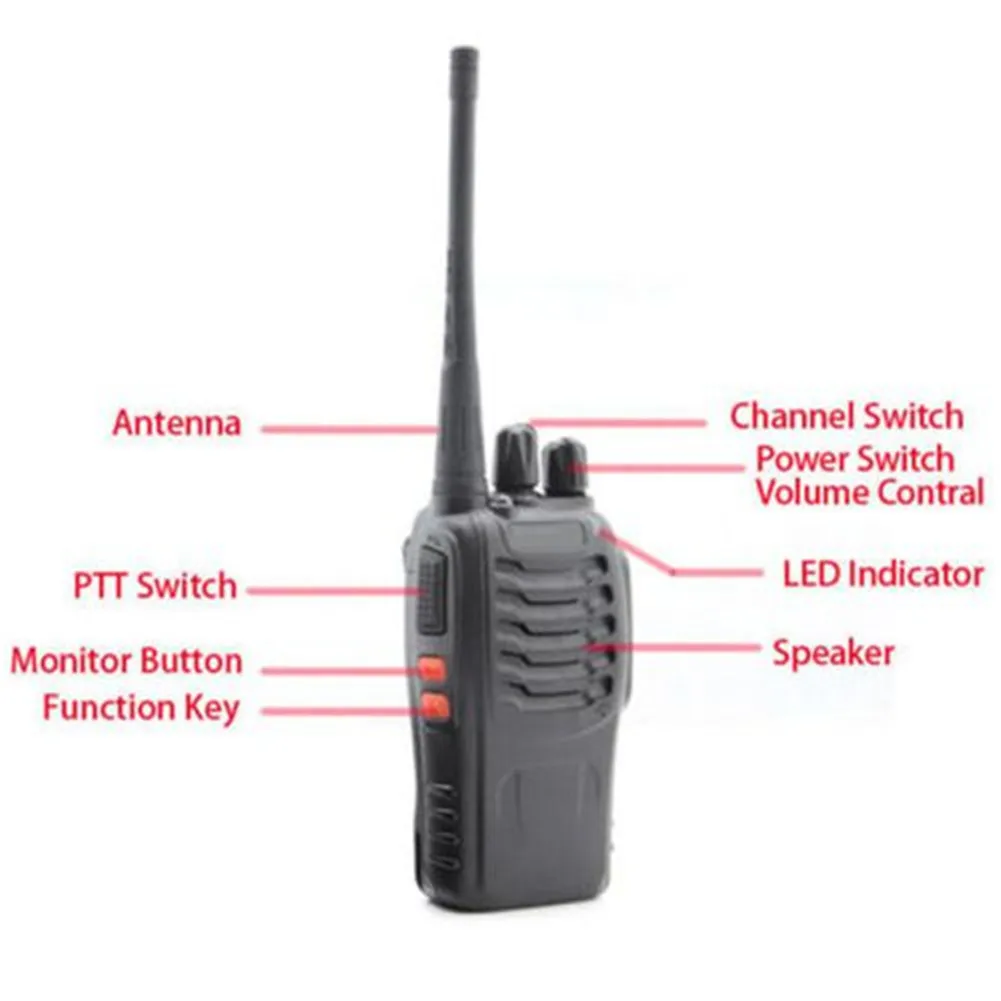 Иди и болтай Walkie Talkie UHF 400-470 МГц Портативный 2-Way Радио USB Зарядное устройство Портативный иди и болтай Walkie Talkie “иди и 3D22