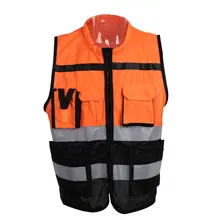 Жилет для велоспорта, защитная куртка из полиэфирного волокна, прочный уличный жилет для техники, практичный спасательный жилет, строительный жилет для дорожного движения