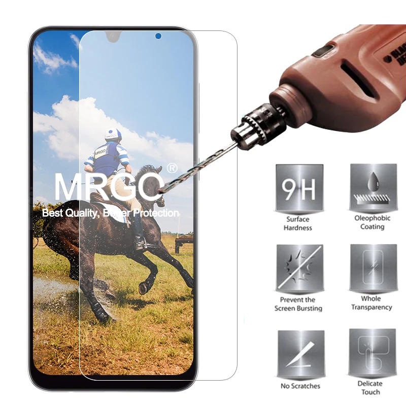

MRGO Tempered Glass For Samsung Galaxy A50 Screen Protector 9H 2.5D Phone On Protective Glass For Samsung A50 Glass