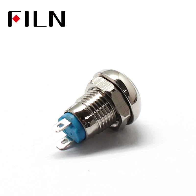 8mm Domed Ball head Thread Multicolor 2 Pins Momentary Push Button Switch (3)
