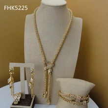 Yuminglai горячая Распродажа нигерийские женские позолоченные Простые Ювелирные наборы FHK5225