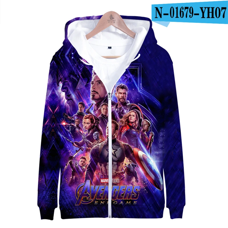 

Avengers Endgame Hoodie Long Sleeve Tracksuit Spiderman Hoodie Clothing Printed Zipper Hoodies 3D Clothing 3D Clothes 3D Clothes