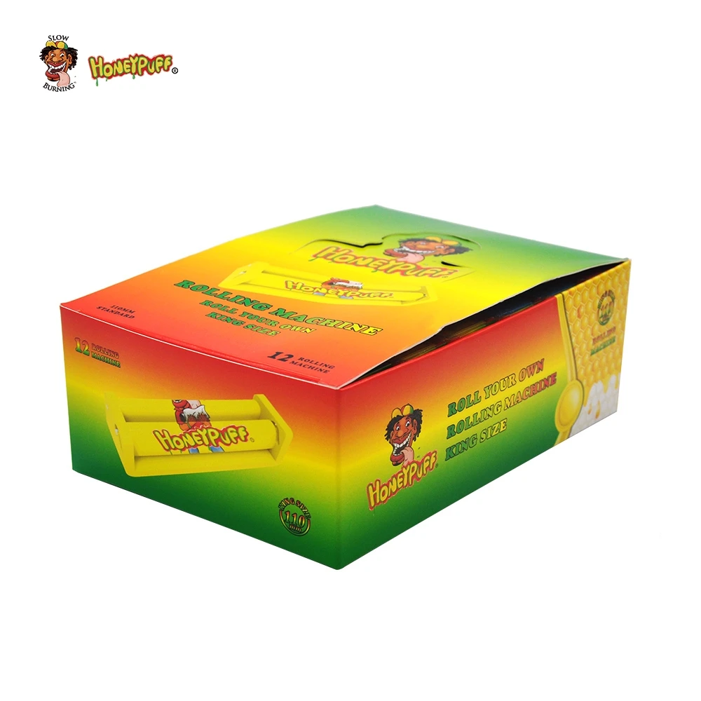 HONEYPUFF 12 шт./кор. 110 мм Пластик сигареты машина для короля Размеры прокатки Бумага
