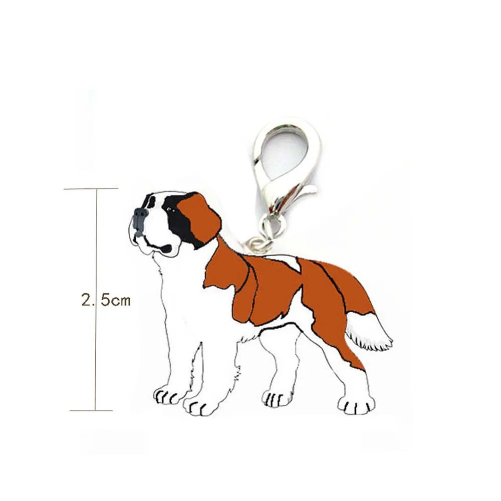 

2017 Hot Sale 25 mm Fashion lovely design Metal Pet Collar St. Bernard collars chain for small cat dogs Necklace Pendant D38JL20