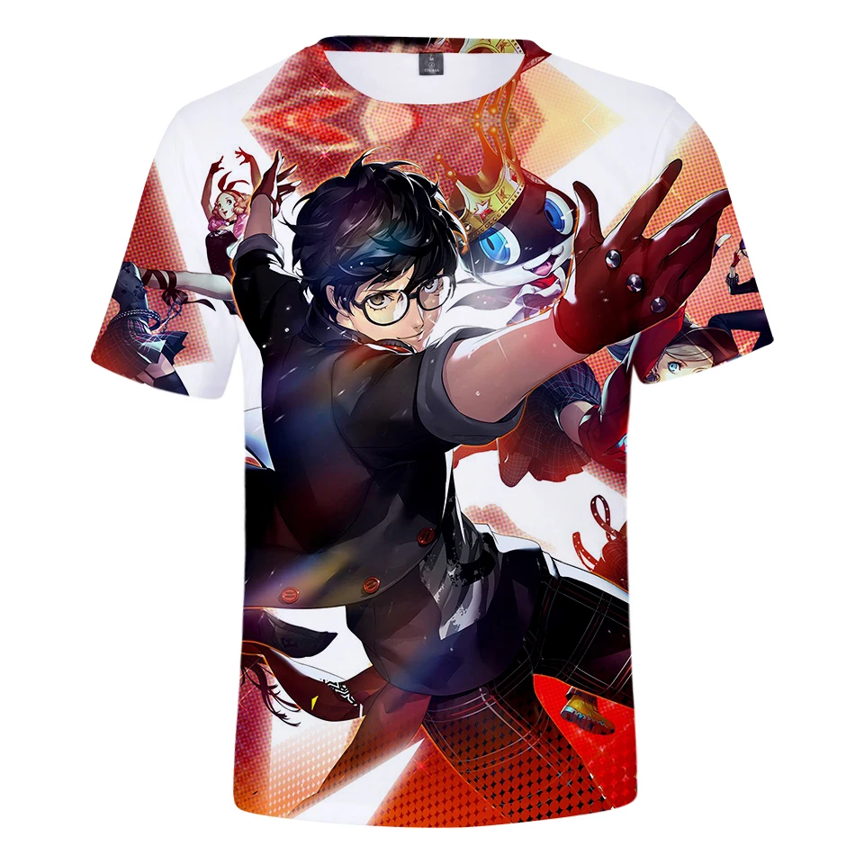 Футболка Persona Five Ren Amamiya летняя модная футболка с коротким рукавом Мужская/Женская