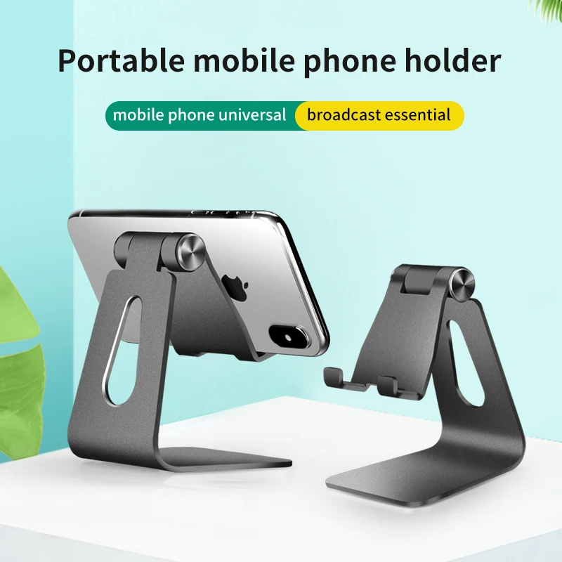 

Portable Mini Mobile Phone Stand Metal Adjustable Foldable Tablet Stand Universal Desk Holder for iPhone X/8/7/6/5 Plus Samsung