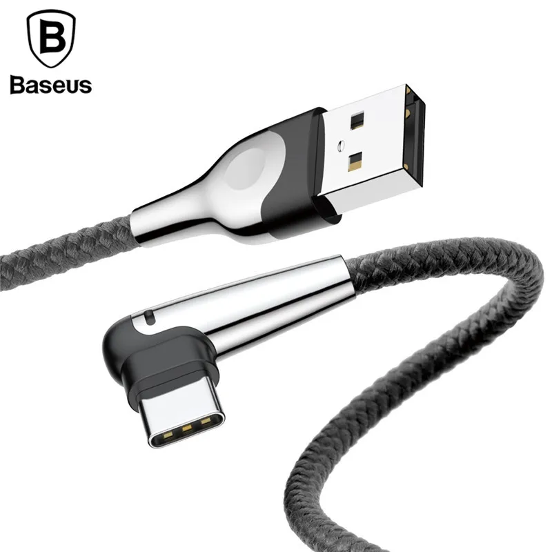 Baseus USB Led свет мобильных игр кабель Тип usb C кабель для samsung S9 S8 плюс Быстрая зарядка USB-C кабель для One Plus 5 t Xiaomi