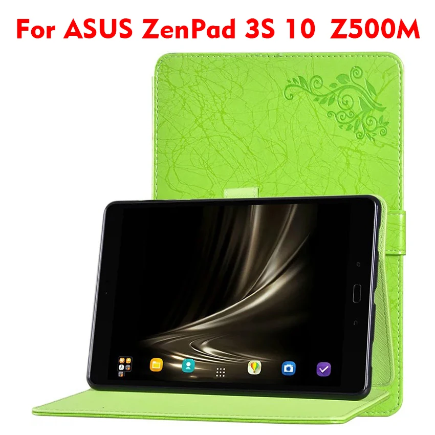 

Zenpad 3S 10 Flip Smart Leather Case Cover Slim PU Flower Print 9.7'' Protective Stand Tablet Cases For ASUS ZenPad 3S 10 Z500M