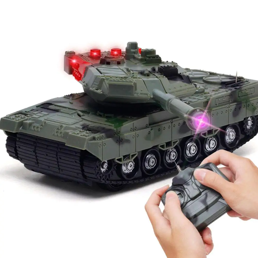 

Remote Control Tank Music Luminous Plastic Rc Toy Rc Tank Model Game Outdoors Toy Kids Boys Birthday Gift