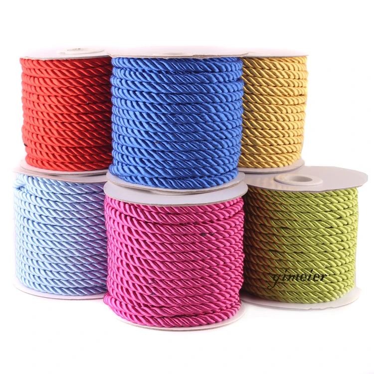 

5mm 21colours Twisted Decorative Rope Twisted Cord Braided Rope Cusion Edging