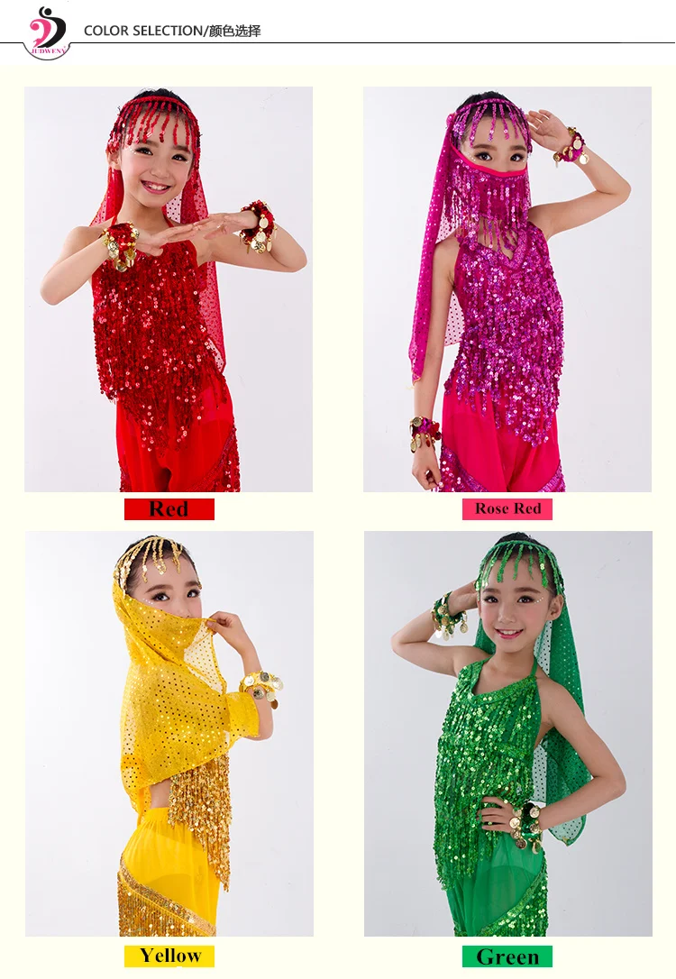 Набор костюма для танца живота индийское платье ручной работы Детские костюмы для танца живота для девочек подарок Болливуд ткань для выступлений 4 цвета