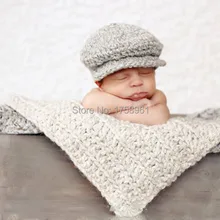 Baby Boy Hat 0 to 3 Month, Gray Baby Hat Cream Infant Baby Donegal Hat,Baby Boy Photo Prop Irish Donegal Cap