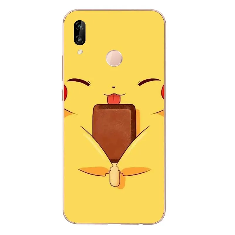 Мягкий силиконовый чехол из ТПУ с объемным рисунком Pocket Monsters Pokemons Pikachus для Huawei P6 P7