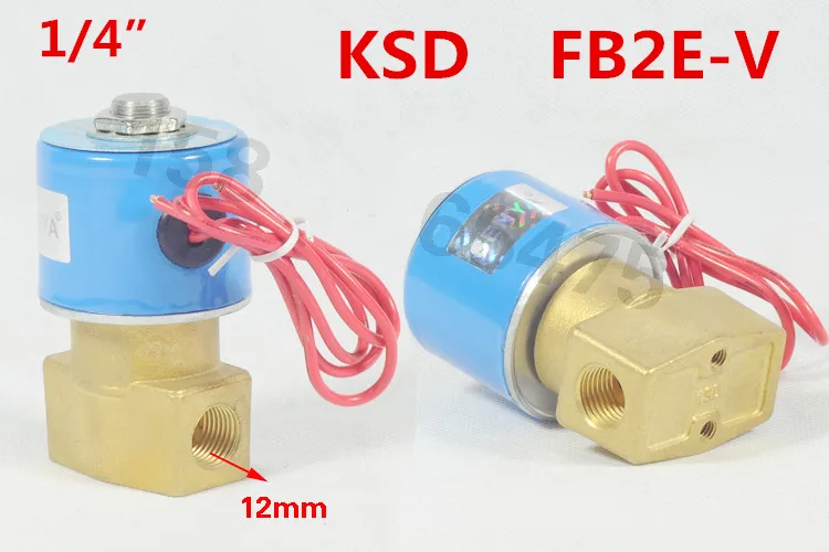 1/4 ''электромагнитный клапан прямого действия FB2E-V-08 VITON компактный KSD 2/2 клапанов DC12V, DC24V, AC110V или AC220V