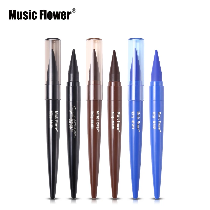 Music Flower Gel Eye Liner Long lasting Smudge proof Black Eyeliner