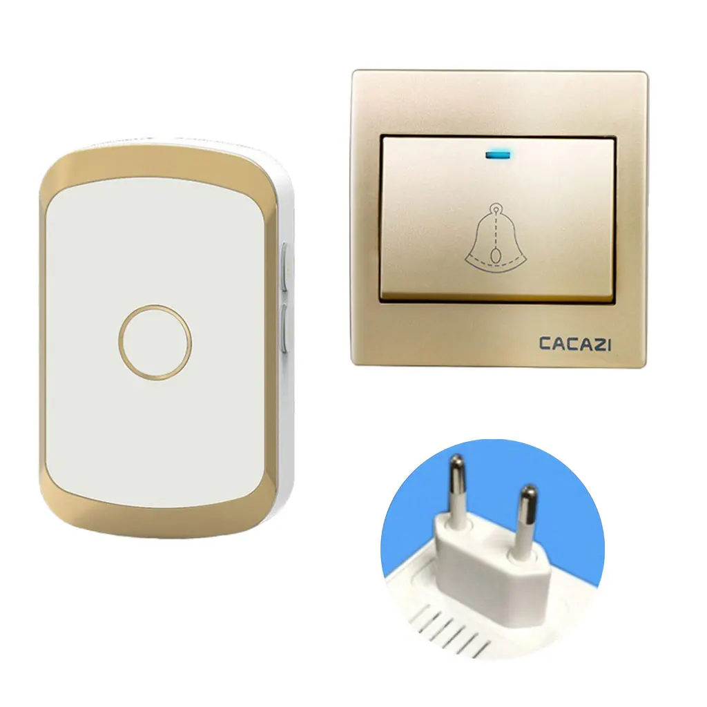 Wireless Push Button Door Bell Doorbell EU Plug