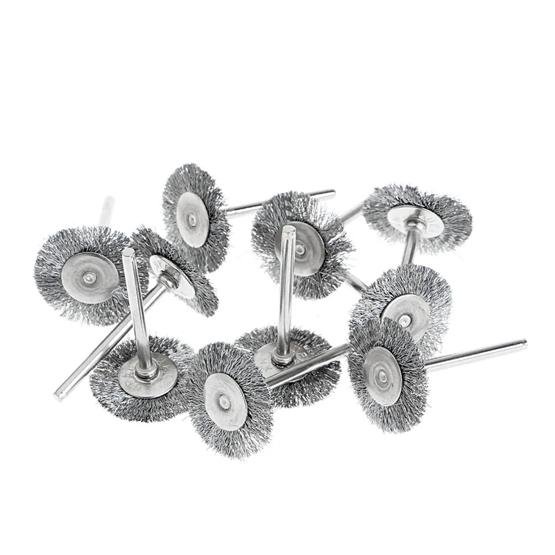 

10Pcs Steel Wire Wheel Brushes Cup Rust Rotary Electric Tool Engraver Abrasive