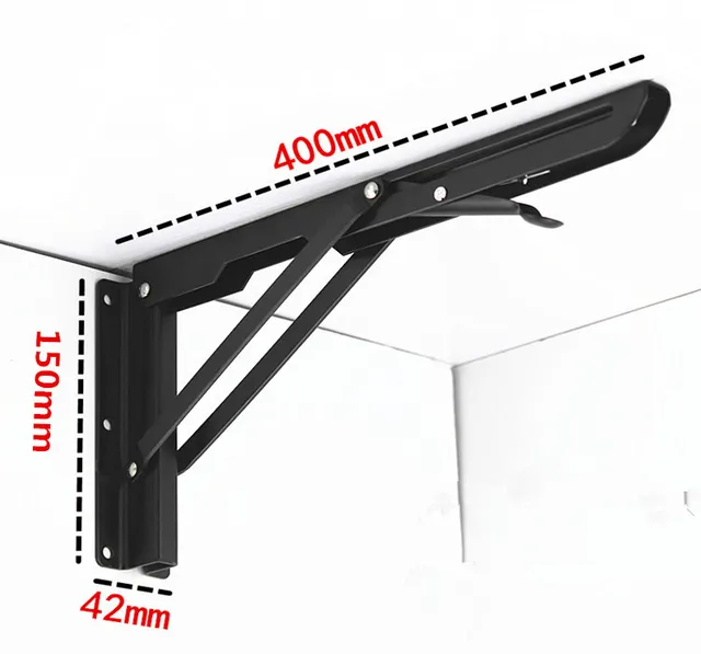 2pcs decorative wall mounted shelf triangle folding foldable metal