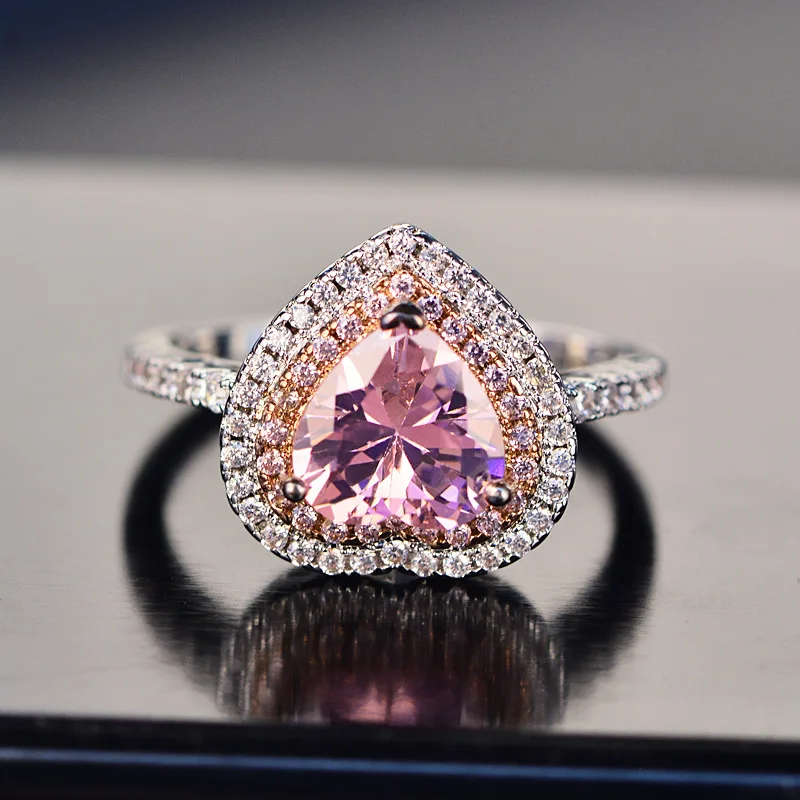 Japanese Anime Sailor Moon Ring Hot Sale Pink Crystal Ring Jewelry Fashion Charm Woman Wedding Girl Women Rings Quality Dropship