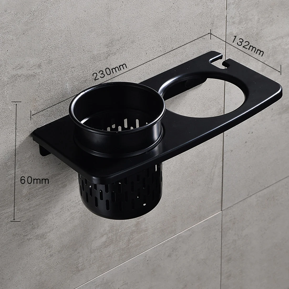 

Hot sale Hair Dryer Rack Space Aluminum European Perforated Home Kitchen Bathroom Appliances