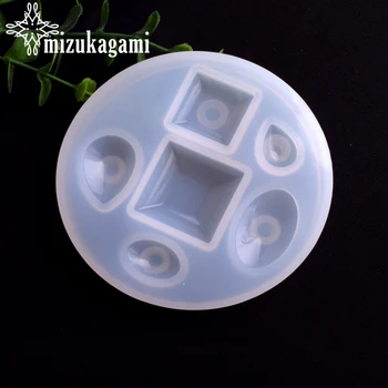 

UV Resin Jewelry Liquid Silicone Mold Geometric Square Round Water Drop Beads Resin Molds For DIY Making Jewelry