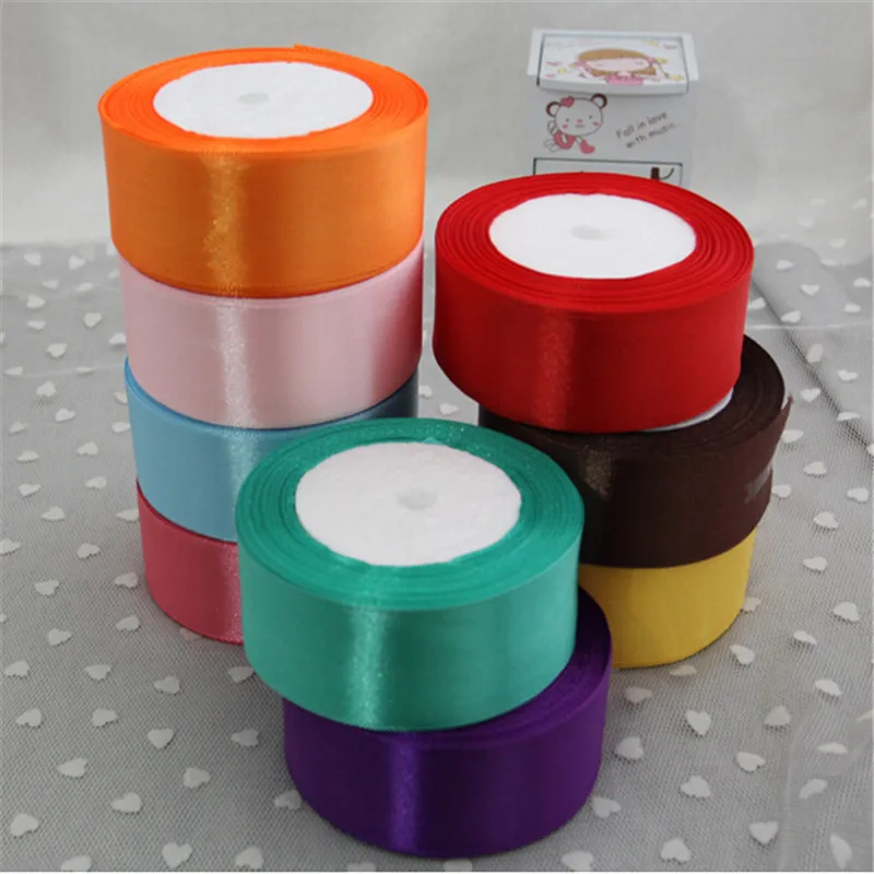  40mm 25Yard Pretty Silk Satin Ribbon 22M Wedding Party Decoration Invitation Card Gift Wrapping Scr