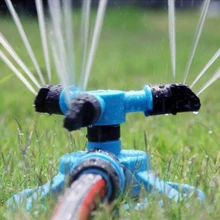 Lawn ABS Plastic 360° Water 3 Nozzle Sprinkler Garden Hose Irrigation Automatic Rotating Equipment Watering Garden Accessories